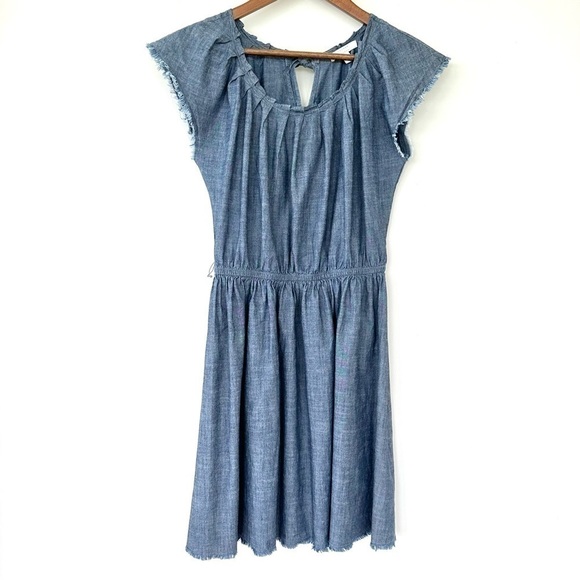 Lauren Conrad mini dress, crew neck, cap sleeves & elastic waist, ๐ฏ cotton - Picture 1 of 15